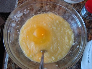 Egg in Creamed Butter and Sugar