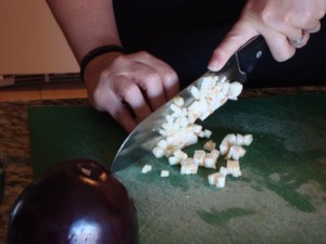 How to Chop Eggplant