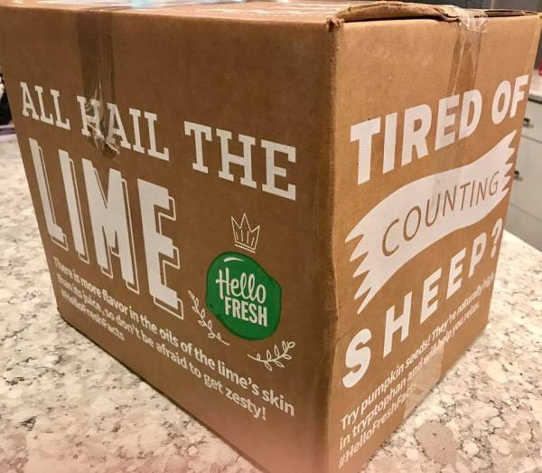 HelloFresh Meal Delivery Box Arrives
